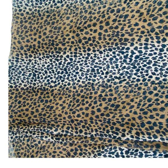 Leopard Scarf Womens10 x 58 Brown Black Cheetah Animal Print Sheer Casual - Picture 2 of 2